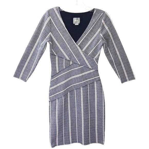 Anthropologie Maeve Wrapped Stripe Column Sheath Dress XS EUC - Picture 4 of 9